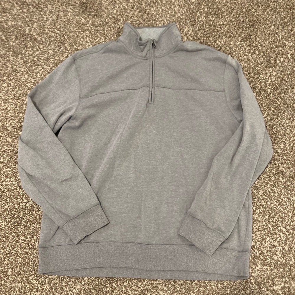 Izod Men's Charcoal Zip-Up Sweater